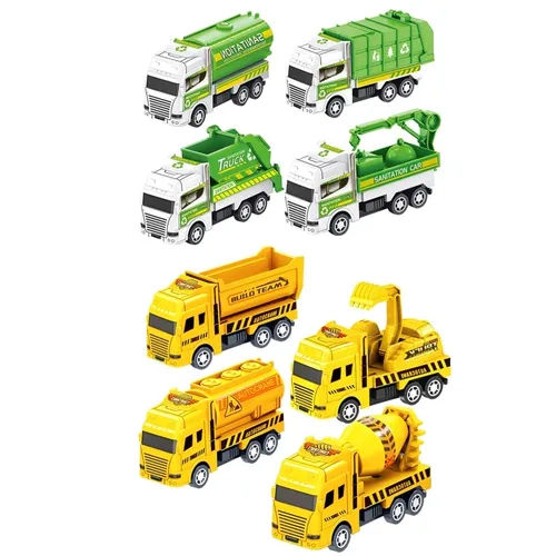 Lustige Baby Auto Spielzeug Mini Trägheit LKW mit optionalen Bagger/Hygiene/Müllwagen Kinder