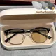 Photo chrome Myopie Brille Frauen Männer Vintage Quadrat Anti Blue Ray kurzsichtige Brille fertig