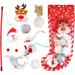 Christmas Cat Toys Kitten Toys for Indoor Cats Interactive Mouse Cat Toy Santa Claus Funny Cat Teaser Stick Cat Feather Toys Cat Toy Stocking Gifts Set Kitten Chewing Toys for Puppy Kitty(10pcsï¼‰