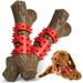Durable Dog Toys Aggressive Chew Toys for Large Dogs RANTOJOY Tough Stick Dog Chew Toy for Medium Breed Large Chewers Nylon and Rubber Puppy Teething Big Dog Toys for Extreme Chewer Strong Best G