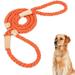 Gespout Multi-Color Cotton Rope Collar Comfortable Dog Training Leash Pet Training Explosion-Proof Punching Round Rope P Chain Dog P Chain Leash Orange 170cm
