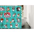 JOOCAR Dog Fabric Shower Curtain with Hooks Animal Pet Cute Patchwork Cartoon Collage Funny Puppy Friend Happy Lucky Bath Shower Curtain Polyester 72x72 Inch for Bathrooms Bathtubs Camping