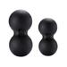 2pcs Peanut Massage Ball Yoga Muscle Roller Physical Therapy Balls Spine Massager for Sore Muscles Tension Relief (Black)