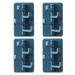 4 Pcs Multifunction Rotating Four Claw Hooks Hanging Rack Self-adhesive Closet Organizer Wall Mounted Hook for Home Tie Scarves Shoes (Dark Blue)
