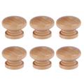 30PCS Single Hole Round Wooden Handle Furniture Drawer Handle Mushroom Shape Cabinet Handle With Screws