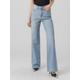 Straight-Jeans VERO MODA "VMTESSA HR STRAIGHT JEANS RA339 GA NOOS", Damen, Gr. 29, Länge 32, blau (light blau denim), Denim/Jeans, Obermaterial: 99% Baumwolle, 1% Elasthan, modisch, straight fit, Jeans