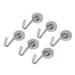 Magnetic Hooks 6Pcs 180Â° Rotation 0~17.64 lb Heavy Duty Magnetic Hook for Indoor Outdoor Hanging Refrigerator Grill Kitchen Key Holder Nickel Colour