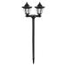 Wovilon Post Light for Outdoor Landscape LED Cast Aluminum Double Head Solar Lamp Street Light Pathway Driveway Street Patio Garden Yard (Double-Head)