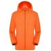 Wyongtao Women Men Windproof Jacket Winter Fleece Snow Coat Hooded Raincoat Sports Running and Mountaineering Suit Orange L