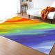 Colorful Rainbow Area Rugs Rainbow Oil Painting Indoor Non-Slip Kids Rug Upholstery Rug With Non-Slip Backing For Kids Boys Girls Bedroom Living Room Dining Room Study 4 x 6