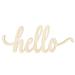 Wood Sign Decor Letters Hello Welcome Wooden Wreath Wall Plaque Words Crafts Cursive Signs Home