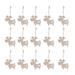 30pcs Wooden Christmas Pendants Blank DIY Painting Tag Xmas Hanging Ornament Decoration (Deer with Hollow Star)