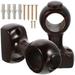 NUOLUX 2pcs Wooden Curtain Rod Brackets Heavy Duty Curtain Rod Holders Wood Curtain Rod Hooks