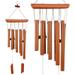 BESTONZON 10-Tube Wood Bamboo Wind Chime Multi-Tube Music Wind Chime Creative Birthday Gifts Home Small Decorative Pendant