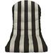 Outdoor Tufted Adirondack Chair Cushion - Black & White Stripe 41 x 19