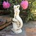 16 In. Large Sitting On Coastal Rock Beach Nautical Garden Statue In Antique White Pool Patio Lawn Statue