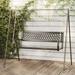 Irfora Patio Swing Bench 49.2 Steel and Black