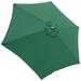 Green 9 Foot Patio Umbrella Canopy Replacement 6 Rib