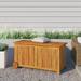 Irfora Patio Storage Box with Wheels 44.5 x19.7 x22.8 Solid Wood Acacia