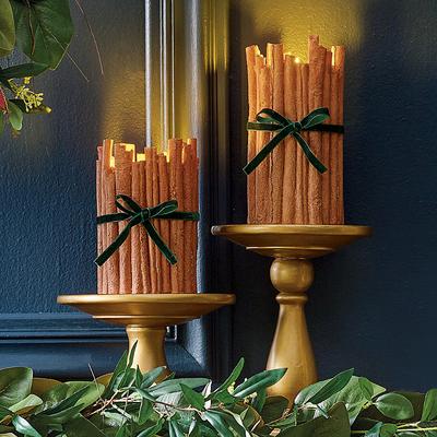 Christmas Cinnamon Stick Battery Operated Candles - 7