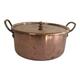 Vintage copper and brass lidded saucepan large cooking pot casserole dish vintage cookware vintage kitchen