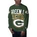 Men's Starter Green Bay Packers Clutch Hit Long Sleeve T-Shirt