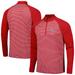 Men's Levelwear Red St. Louis Cardinals Charter Striped Raglan Quarter-Zip Top