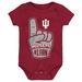Newborn & Infant Crimson Indiana Hoosiers #1 Fan Foam Finger Bodysuit