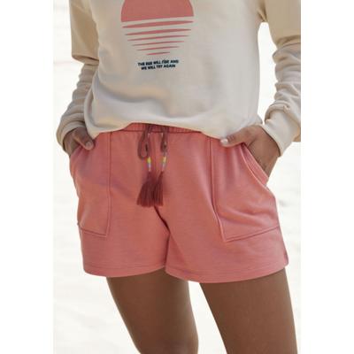 Sweatshorts VIVANCE, Damen, Gr. 48/50, N-Gr, rosa (altrosa), Sweatware, Obermaterial: 60% Baumwolle, 40% Polyester, unifarben, modisch, lässig geschnitten kurz, Hosen, Kurze Hose mit aufgesetzten Taschen und Kontrastkordel, Loungewear Image