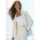 Longblazer LASCANA Gr. 44, beige (creme) Damen Blazer