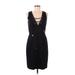 Calvin Klein Casual Dress - Sheath V Neck Sleeveless: Black Solid Dresses - Women's Size 6