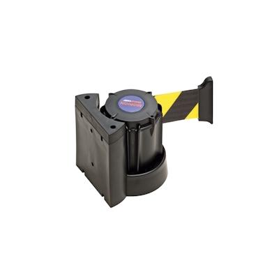 PROREGAL Selbstspannender Wandgurt inkl. Wandhalterung ohne Wandclip | Zum Anschrauben | Gurtmaß LxB 400x5cm | Schwarz, Gurt Gelb-Schwarz