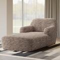 PAULATO by GA.I.CO. Stretch Chaise Lounge Slipcover - Durable & Stylish - Microfibra Printed Collection Polyester in Gray | Wayfair