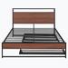 Home Decor Modern Design Modern Metal Platform Bed Frame w/ Bed Metal in Black | 38.89 H x 75.09 W x 55.66 D in | Wayfair DAGEMF299538AAB