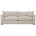 Birch Lane™ Riverton 88" Flared Arm Sofa w/ Reversible Cushions Cotton in Brown | Wayfair DF80D377087F4561ADE9F34A1B05D3AE
