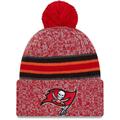 Men's New Era Red Tampa Bay Buccaneers 2023 Sideline Cuffed Knit Hat With Pom