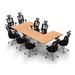 Symple Stuff Hague Rectangular Conference Table Wood/Metal in Brown | 30" H x 120" L x 60" W | Wayfair A531AE5533684527A21098CEEEE343BE