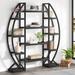 17 Stories Penzane 69.68" H x 55.11" W Steel Etagere Bookcase in Black | 69.69 H x 55.11 W x 11.81 D in | Wayfair BADA55ABDFB64E2A868E09CCE7A68017