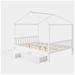 Lebo Full 2 Drawer House Beds Standard Bed by Harper Orchard, Latex in White | 70.4 H x 56.1 W x 78.5 D in | Wayfair