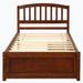 Red Barrel Studio® Twin Storage Platform Bed Frame w/ Headboard Metal in Brown | 37.43 H x 41.73 W x 79.47 D in | Wayfair