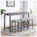 August Grove® Avereigh Rectangular 60" L x 20" W Dining Set Wood in Gray | 36 H x 20 W x 60 D in | Wayfair E30EF27CB8A342B6803C36B9268865E1