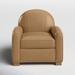 Club Chair - Joss & Main Cortina 33.46" Wide Genuine Leather Top Grain Leather Club Chair Genuine Leather in Brown/White | Wayfair