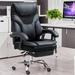 Inbox Zero Kanilah Ergonomic Desk Chair Swivel Office Chair w/ Padded Armrest Adjustable Upholstered in Brown/Gray | Wayfair