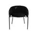 Everly Quinn Iona Metal Arm Chair Dining Chair Upholstered/Velvet/Metal in Black | 28 H x 23 W x 24 D in | Wayfair 9B67BE23510145F491B8F8D7650A29CD