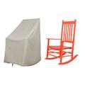Red Barrel Studio® Emjay Outdoor Rocking Chair w/ Rocking Chair Cover, Polyester in Orange | 45.25 H x 27 W x 34 D in | Wayfair