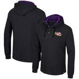 Men's Colosseum Black LSU Tigers Affirmative Thermal Hoodie Long Sleeve T-Shirt