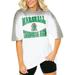 Women's Gameday Couture White/Gray Marshall Thundering Herd Campus Glory Colorwave Oversized T-Shirt