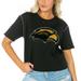 Women's Gameday Couture Black Southern Miss Golden Eagles Galore Studded Sleeve Crop Top