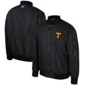 Men's Colosseum Black Tennessee Volunteers Full-Zip Bomber Jacket