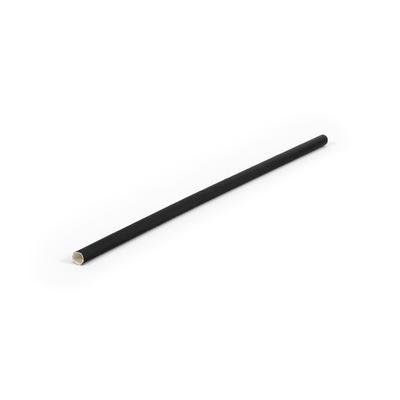 Front of the House ASW005BKM88 5 1/2" Wrapped Paper Straw, Black